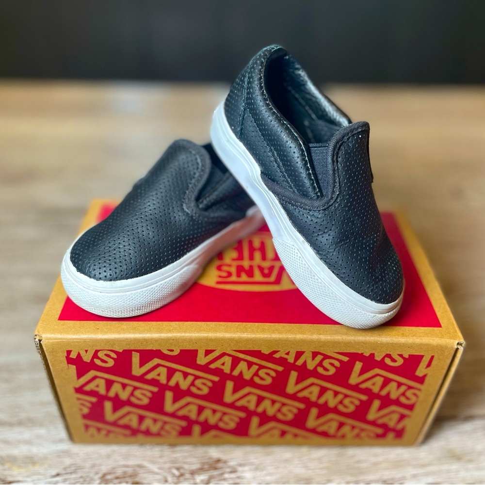 Leather slip on Vans